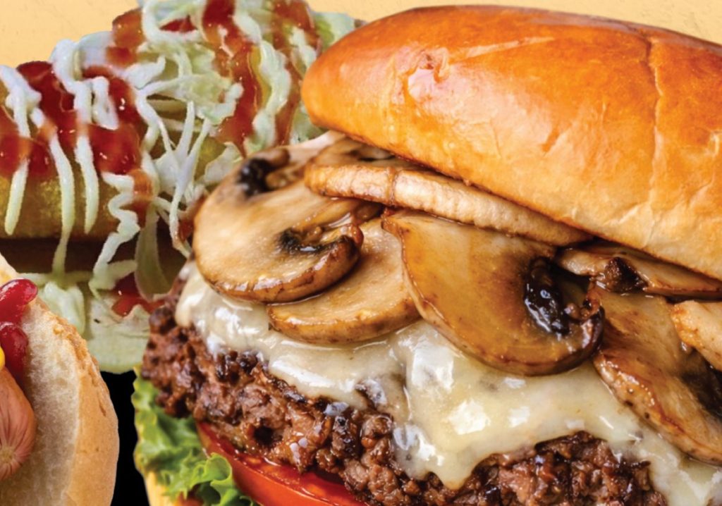 Mingo Smash con mozzarella derretida y hongos salteados
